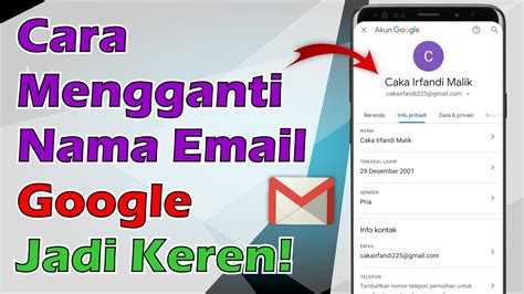 Cara Ganti Nama Email Google